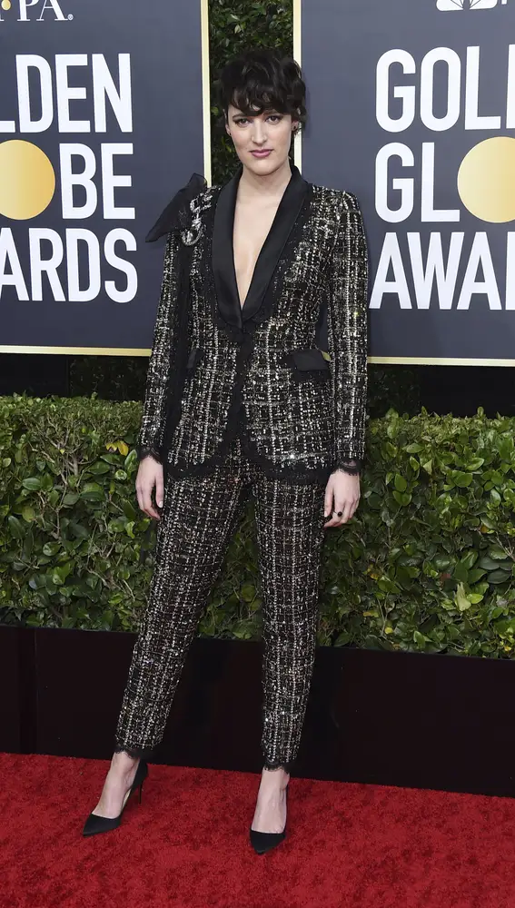 Phoebe Waller-Bridge arrives at the 77th annual Golden Globe Awards at the Beverly Hilton Hotel on Sunday, Jan. 5, 2020, in Beverly Hills, Calif. (Photo by Jordan Strauss/Invision/AP)