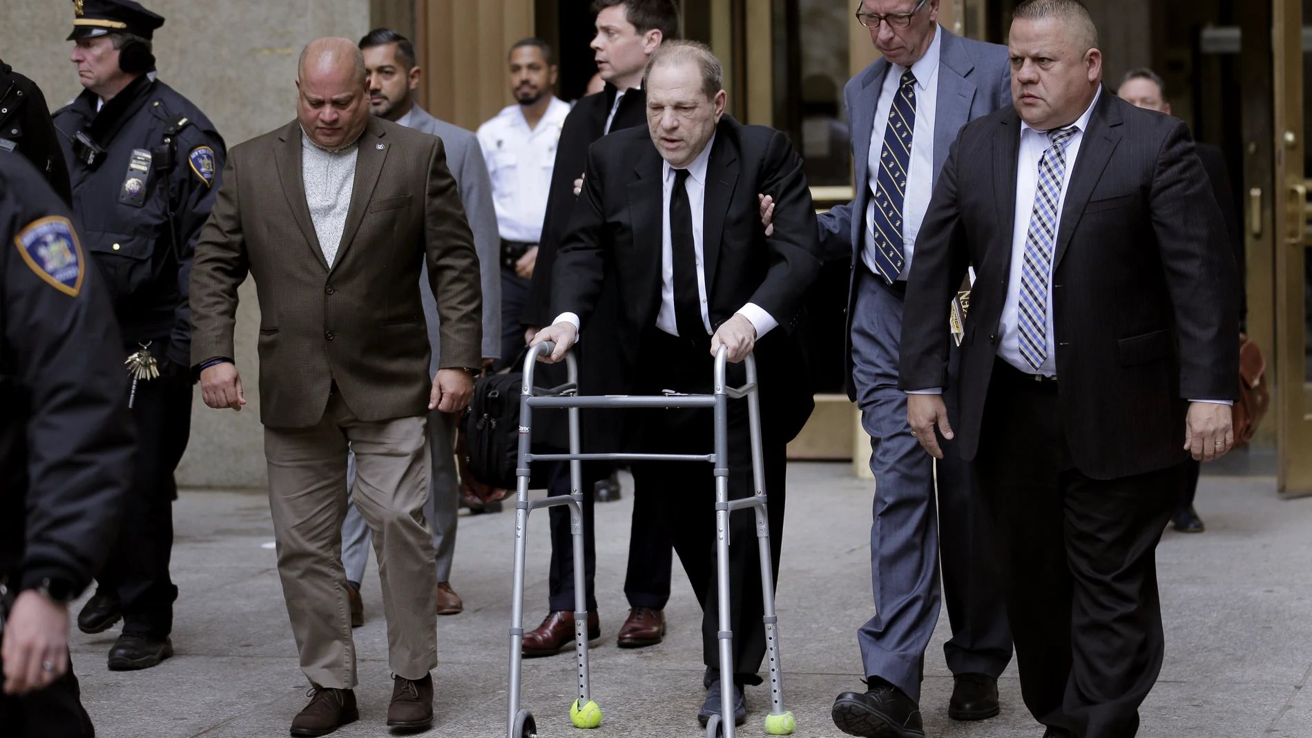 Harvey Weinstein llegando al juzgado de Nueva York