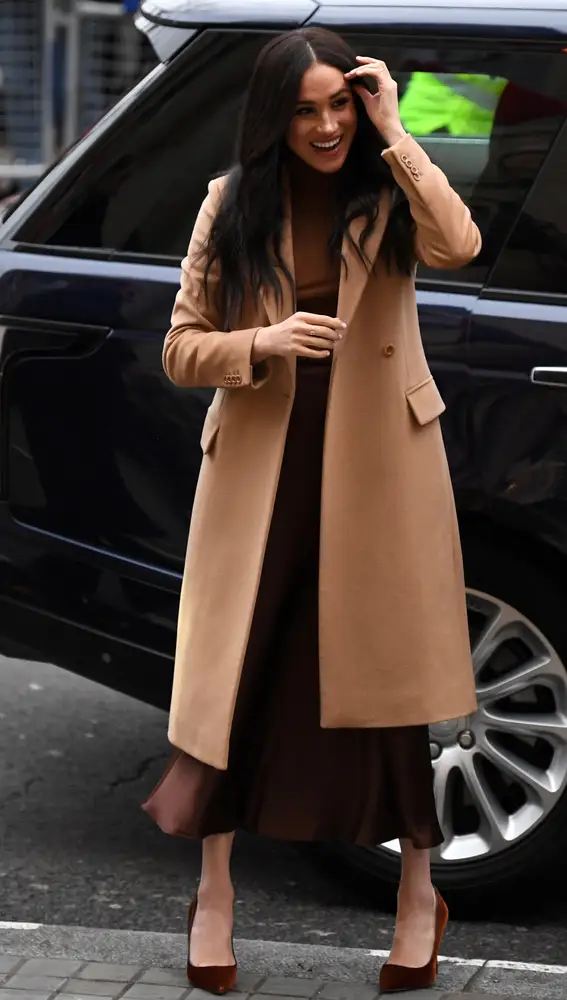 Britain's Meghan, Duchess of Sussex reacts as she arrives to visit Canada House in London, Britain January 7, 2020. Daniel Leal-Olivas/Pool via REUTERS