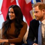 Britain's Prince Harry and his wife Meghan, Duchess of Sussex visit Canada House in London, Britain January 7, 2020. Daniel Leal-Olivas/Pool via REUTERS