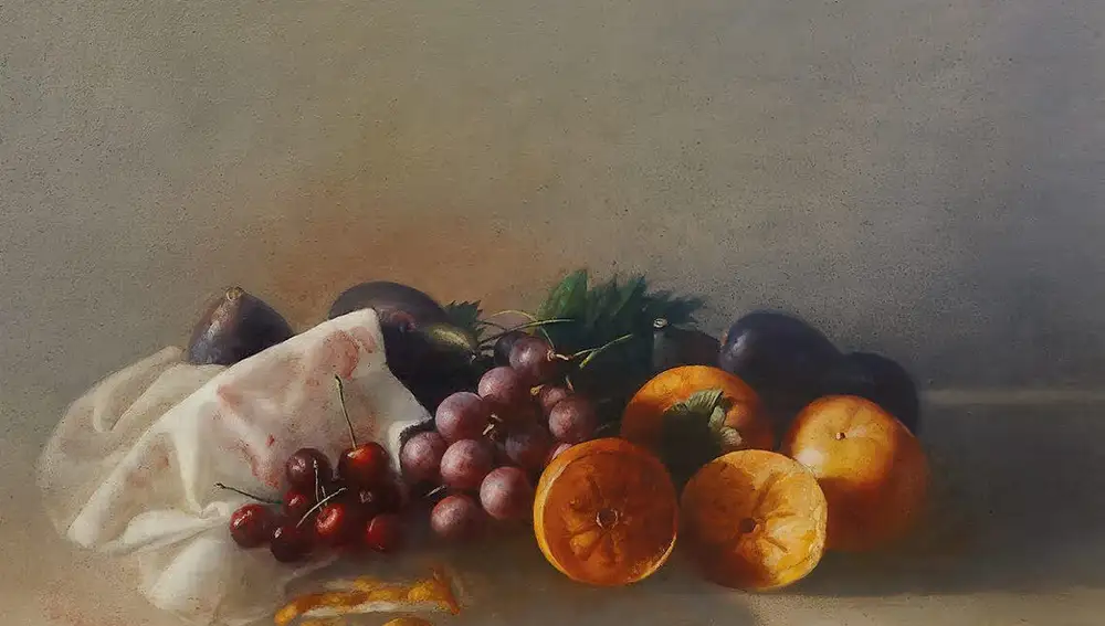 «Bodegón con caquis», de Cristóbal Toral