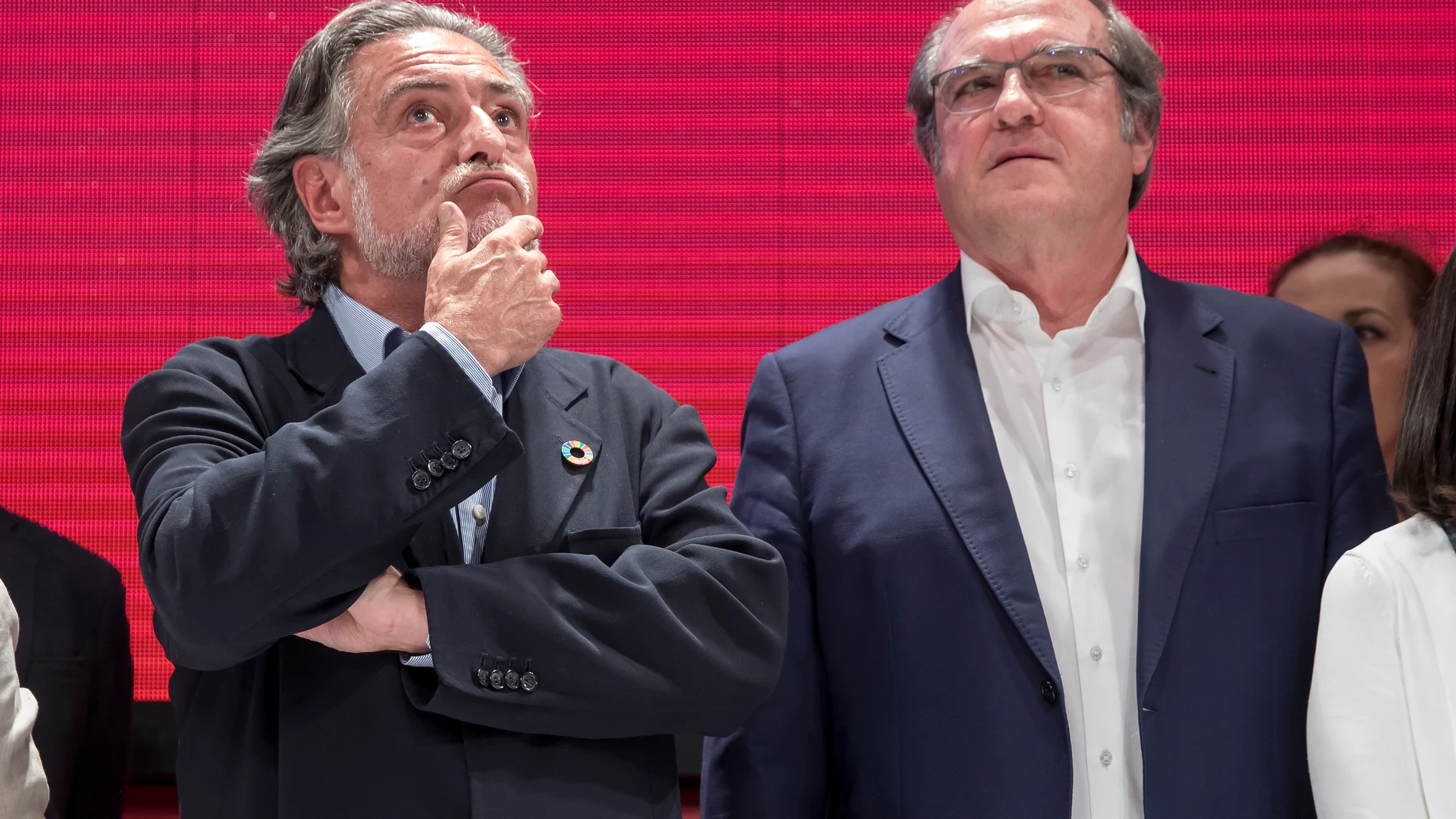 Pepu Hernández y Ángel Gabilondo, durante un acto electoral de los socialistas celebrado el pasado mes de mayo