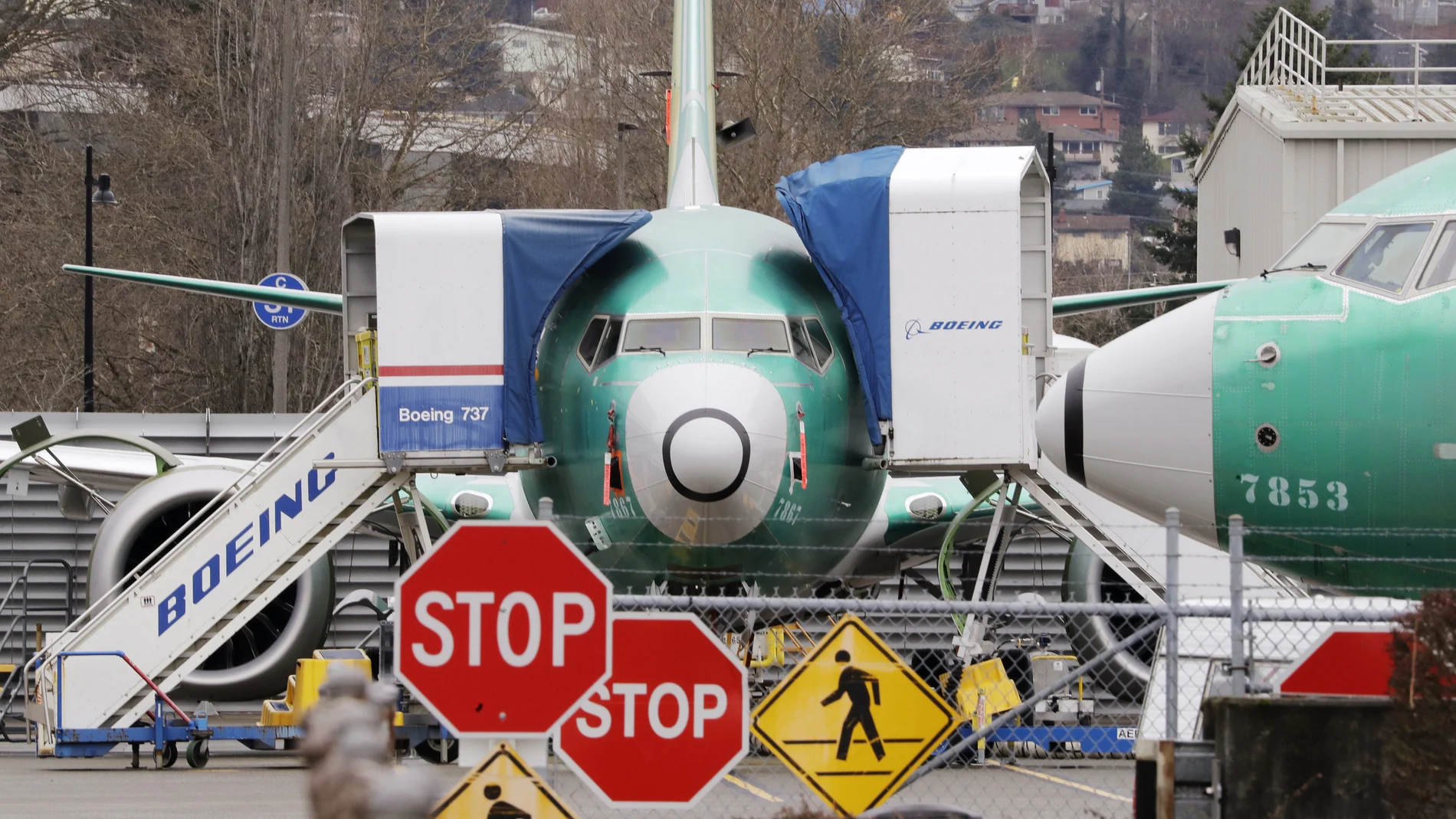 Imagen de uno de los 737 MAX que Boeing fabrica en su fábrica de Renton