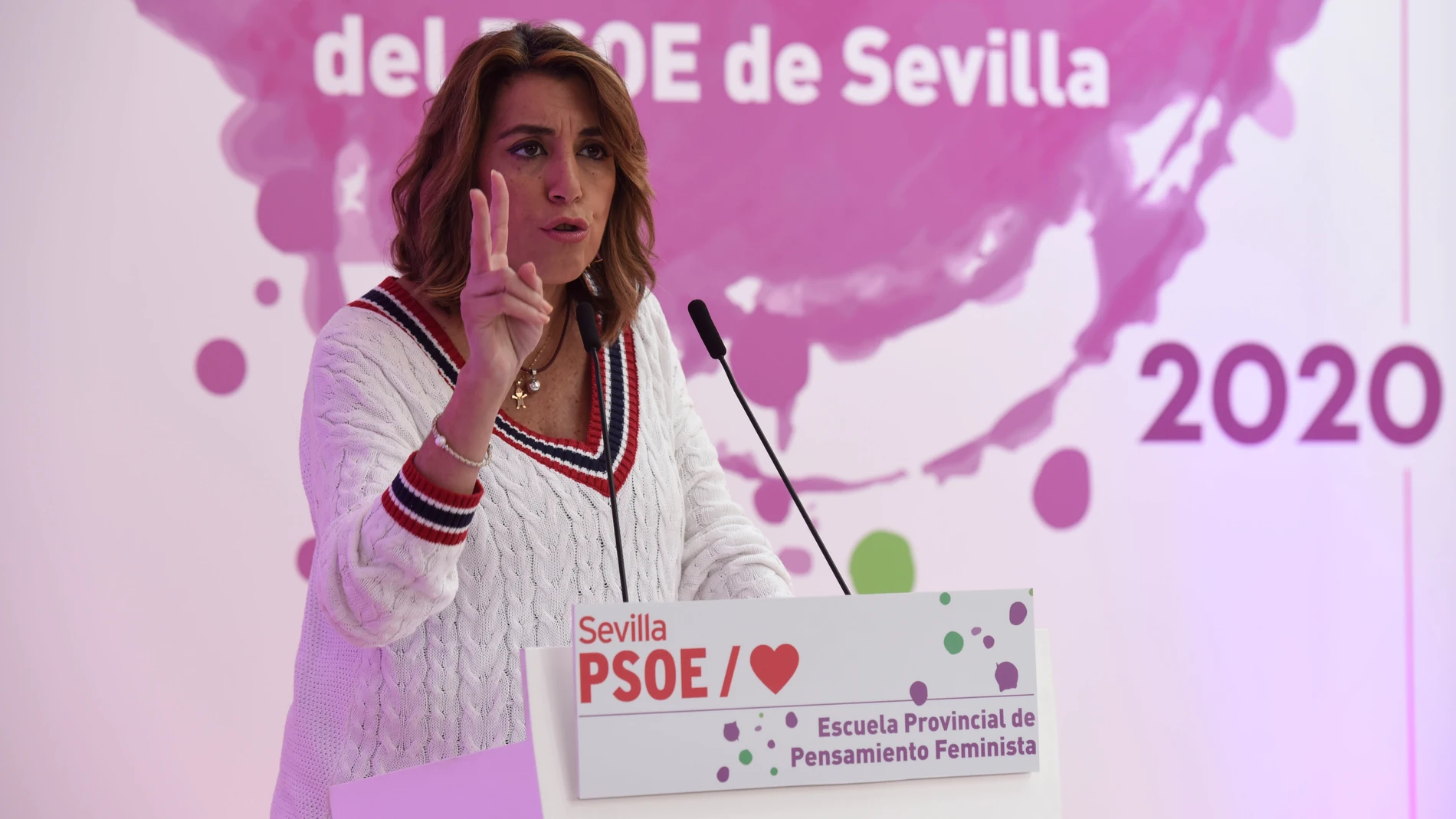 Susana Díaz, en un acto feminista en Sevilla