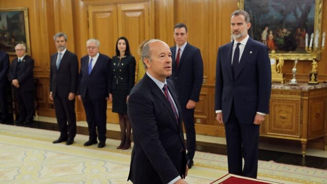 Juan Carlos Campo, el día de su toma de posesión como ministro