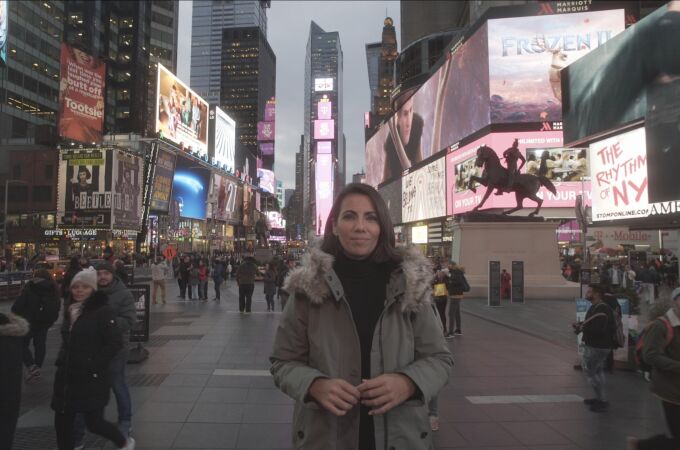 Ana Pastor, en Nueva York durante un episodio de "¿Dónde estabas entonces?"