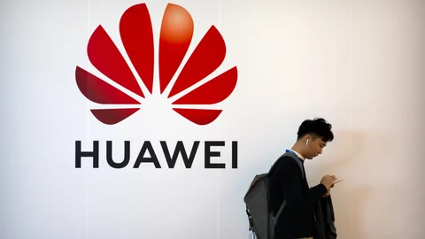 En la imagen, el logo de Huawei Technologies