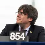 Puigdemont en la sesión del Parlamento Europeo del pasado 13 de enero.