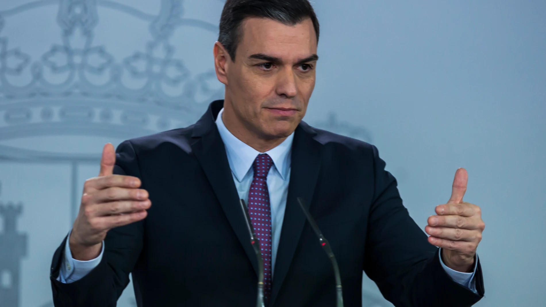 Comparecencia del Presidente del Gobierno Pedro Sanchez en rueda de prensa, despues de la reunion del Primer Consejo de Ministros