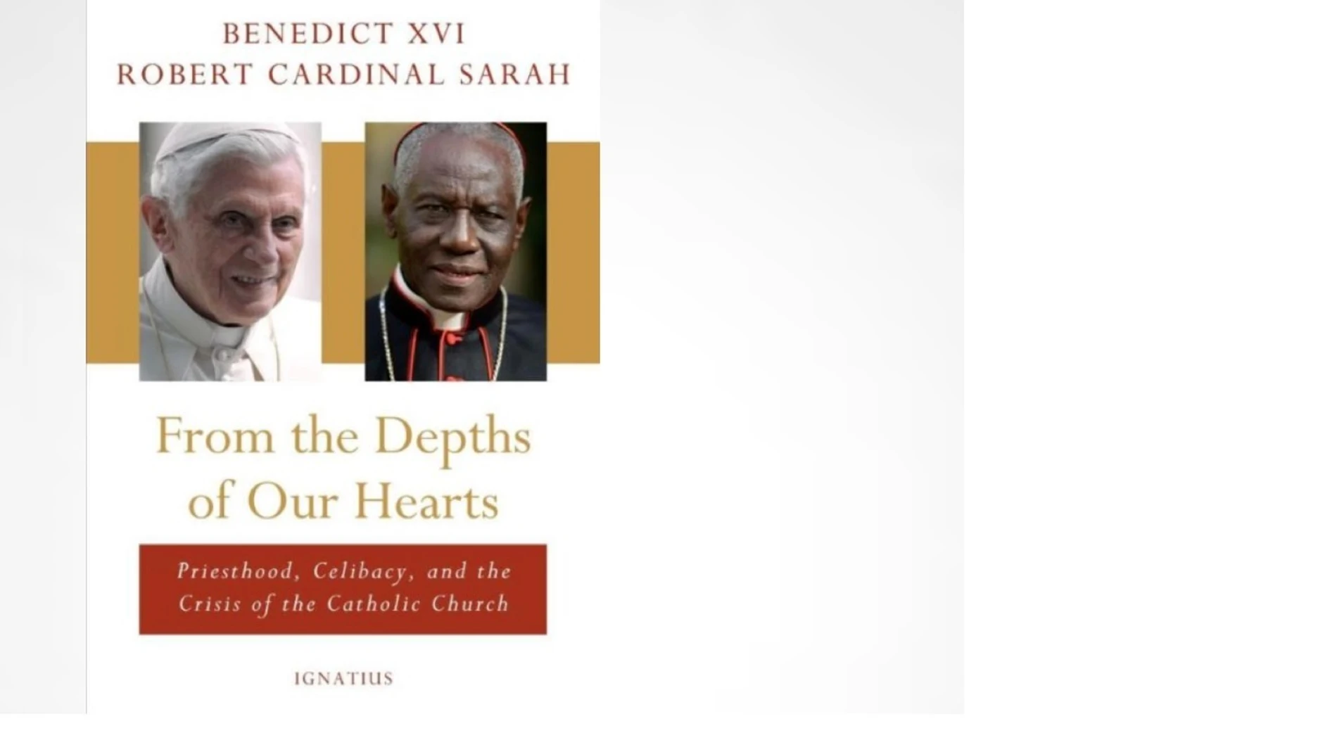 La edición americana del libro del cardenal Sarah sobre el celibato mantiene el nombre y la foto de Benedicto XVI