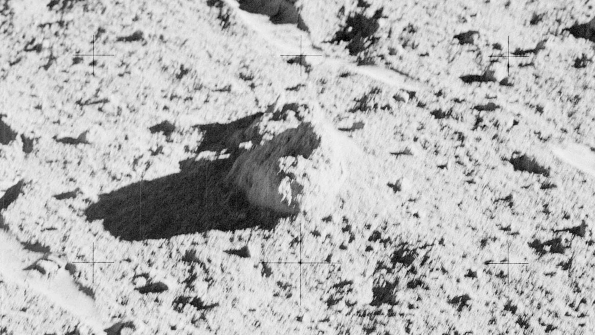Posición original en la Luna de «Big Bertha», la roca lunar que contiene material de la Tierra.