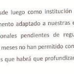 Extracto de la carta en la que Segarra reclama la independencia del Ministerio Fiscal