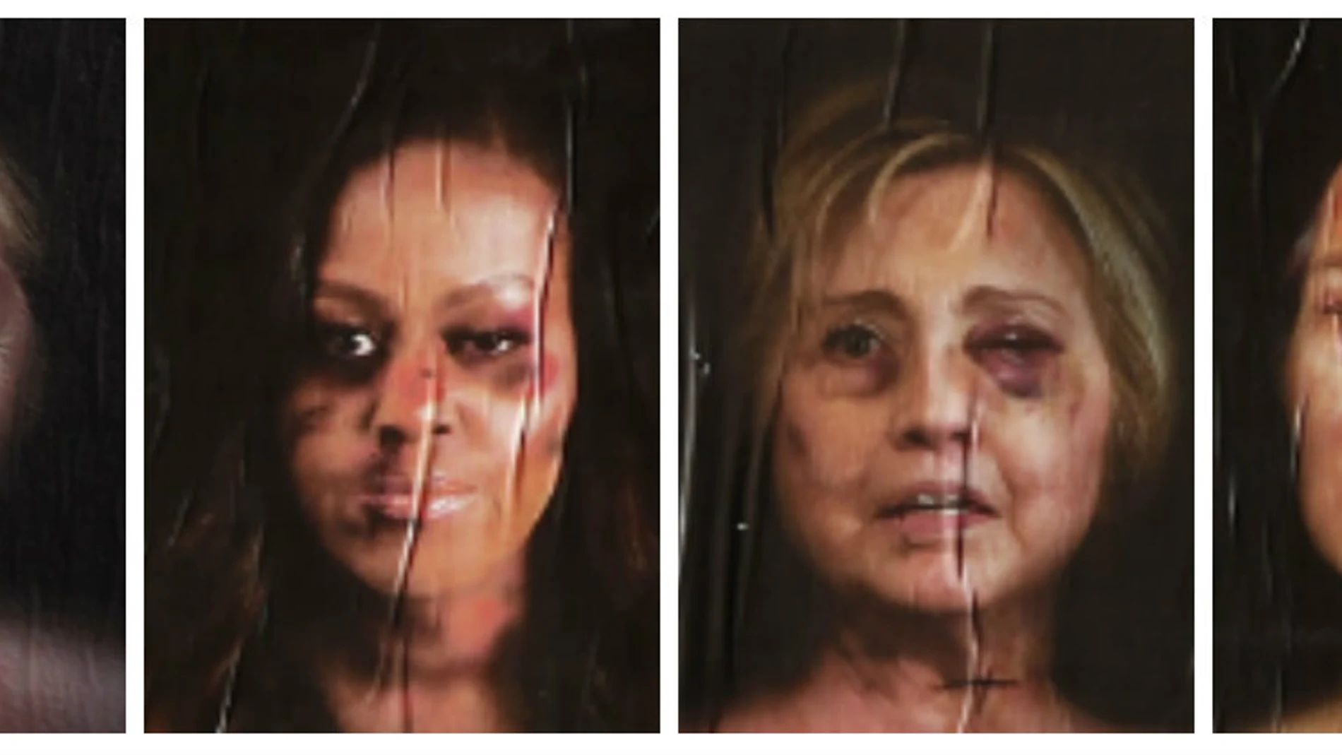 La campaña "Solo porque soy mujer’ presenta a estos referentes femeninos como víctimas de maltrato