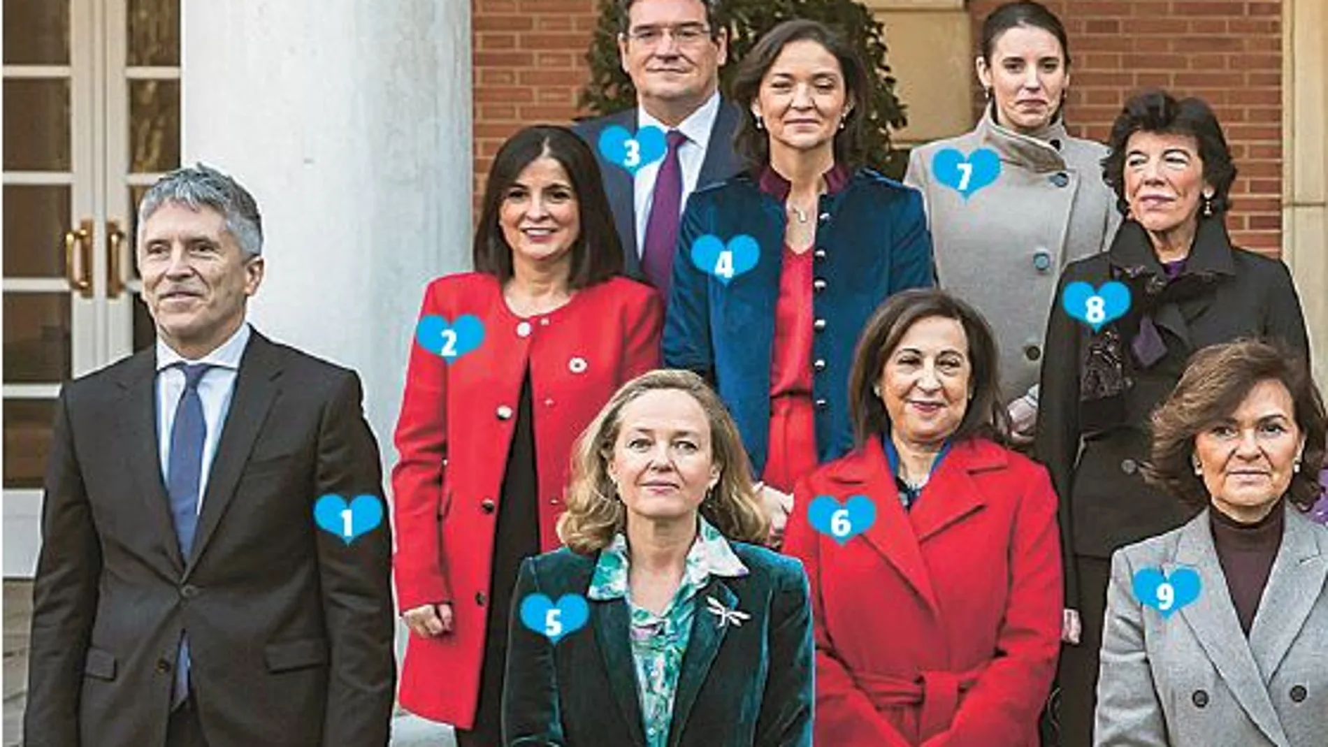 Los 22 corazones de Pedro Sánchez: el lado rosa del Consejo de Ministros
