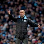 Pep Guardiola, durante el Manchester City-Crystal Palace