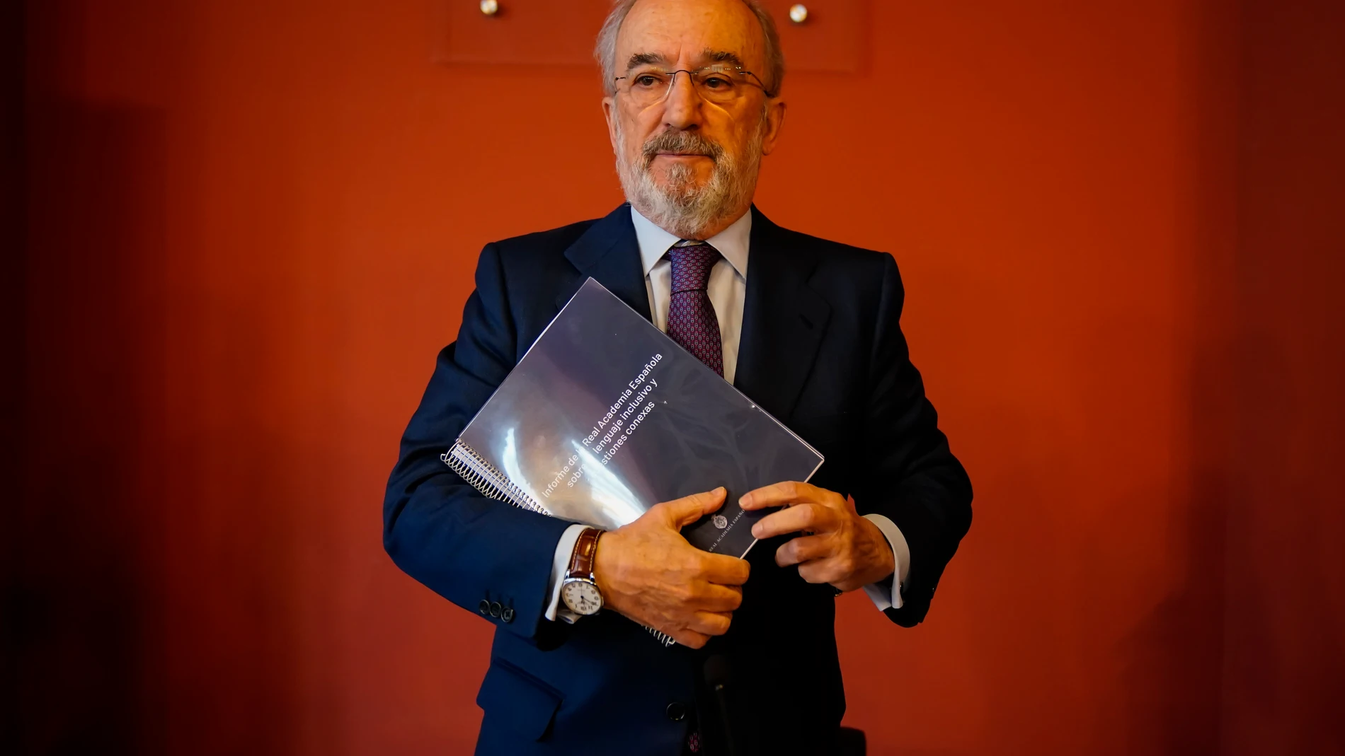 El Director de la RAE, Santiago Muñoz Machado presenta el Informe de la Real Academia Española sobre el Lenguaje Inclusico y Cuestiones Conexas en la constitucion© Alberto R. Roldan MADRID 20/01/2020