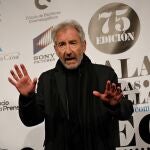 El actor José Sacristán a su llegada a la gala de la 75 edición de las Medallas del Circulo de Escritores Cinematográficos (CEC), este lunes en el Palacio de la Prensa, en Madrid.