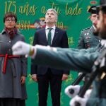 El ministro de Interior, Fernando Grande-Marlaska y la nueva directora general de la Guardia Civil, María Gámez Gámez durante su toma de posesión. EFE/ J.J. Guillén