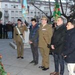 Arriado solemne en el Palacio Real de Valladolid presidido por el general José Rivas y en el que han participado los periodistas Wellington Dos Santos (La Razón), Roberto Breznes y Alberto Cabrejas