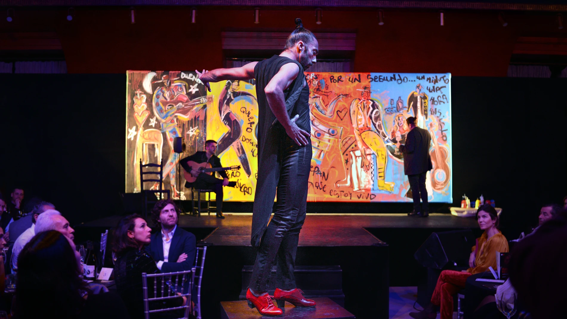 El bailaor de flamenco, Eduardo Guerrero, en uno de los espectáculos de «Desplante»