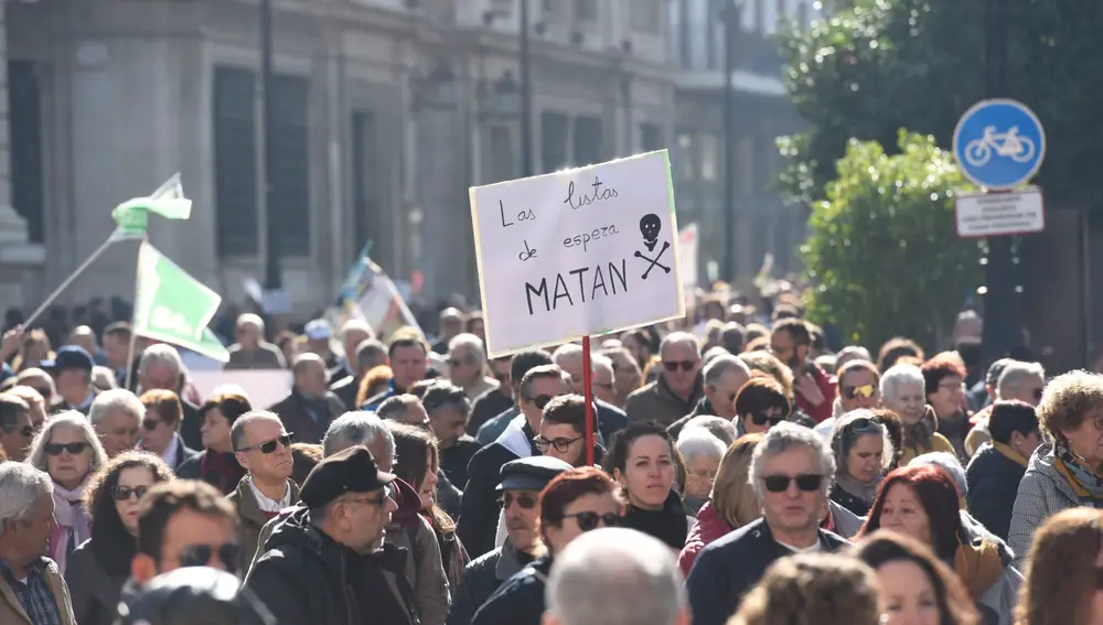 Miles de personas recorrieron las calles de Sevilla para pedir mejoras en la sanidad pública