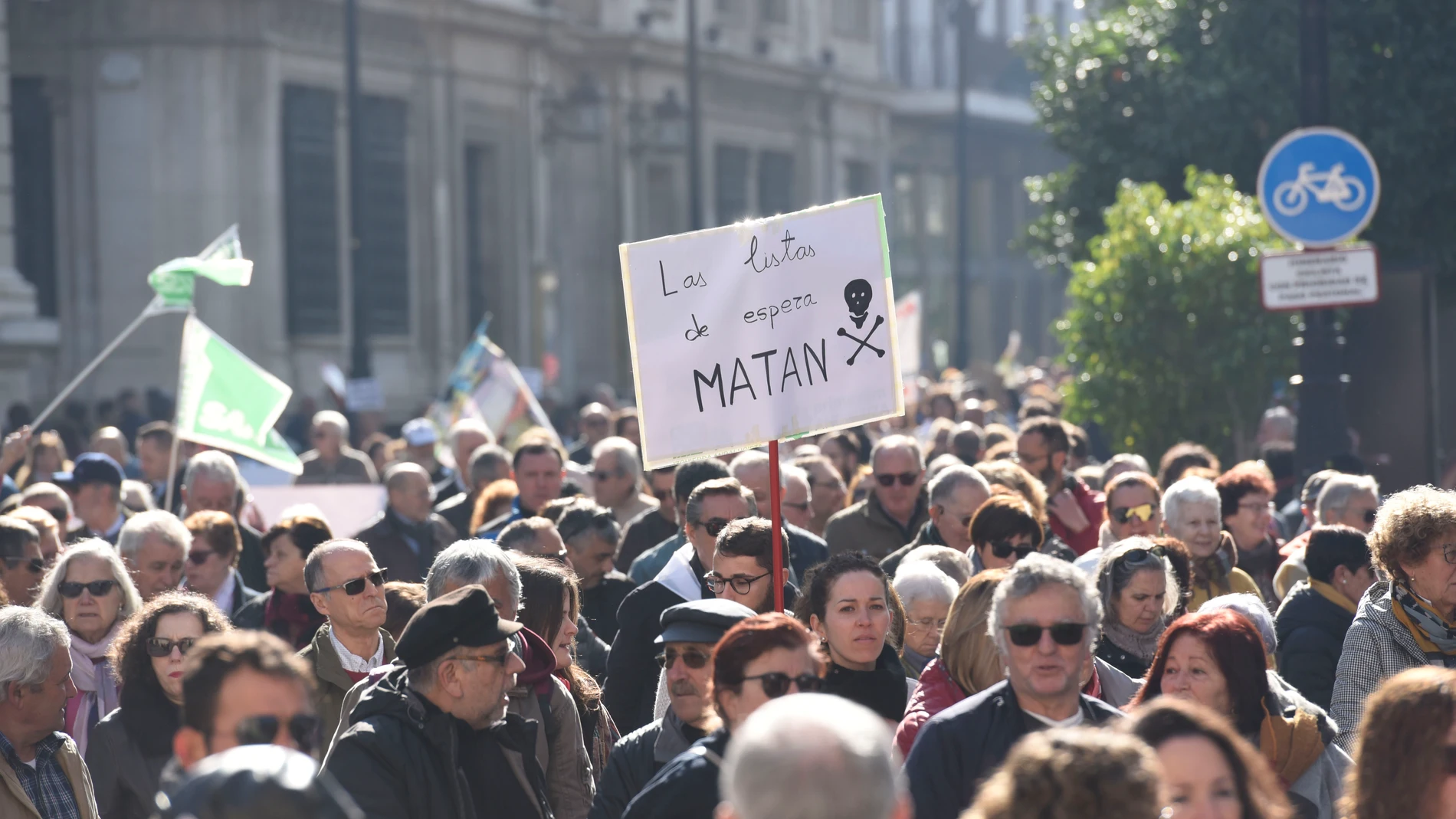 Miles de personas recorrieron las calles de Sevilla para pedir mejoras en la sanidad pública