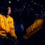 Kobe Bryant en su último partido con Lakers