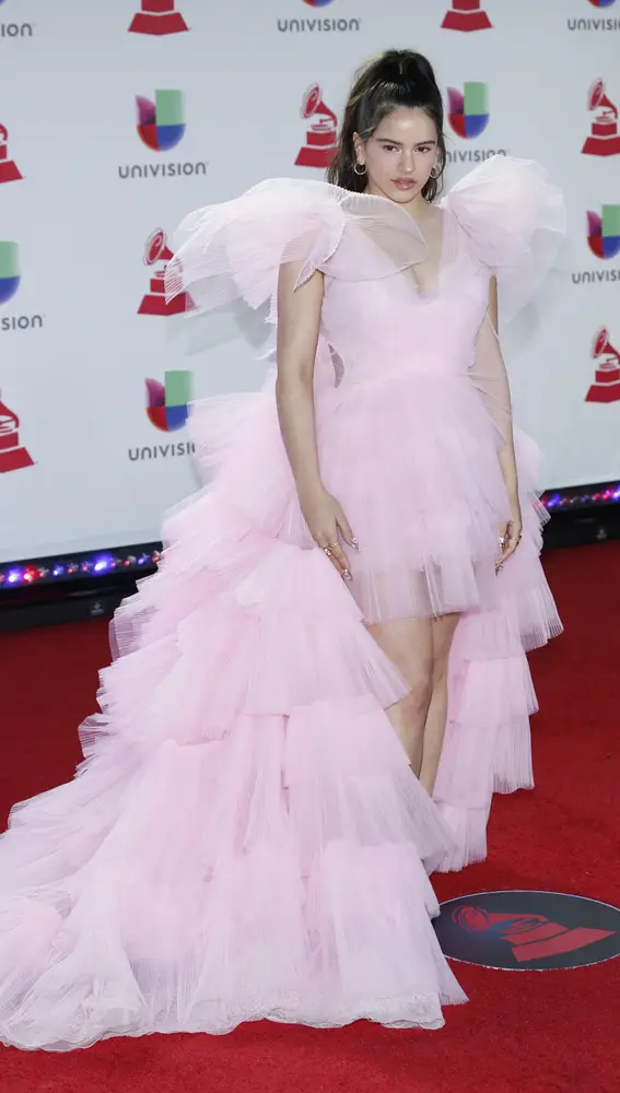Singer Rosalia during the 19th annual Latin Grammy Awards in Las Vegas, Nevada on November 15, 2018