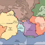 Mapa de las placas tectónicas terrestres