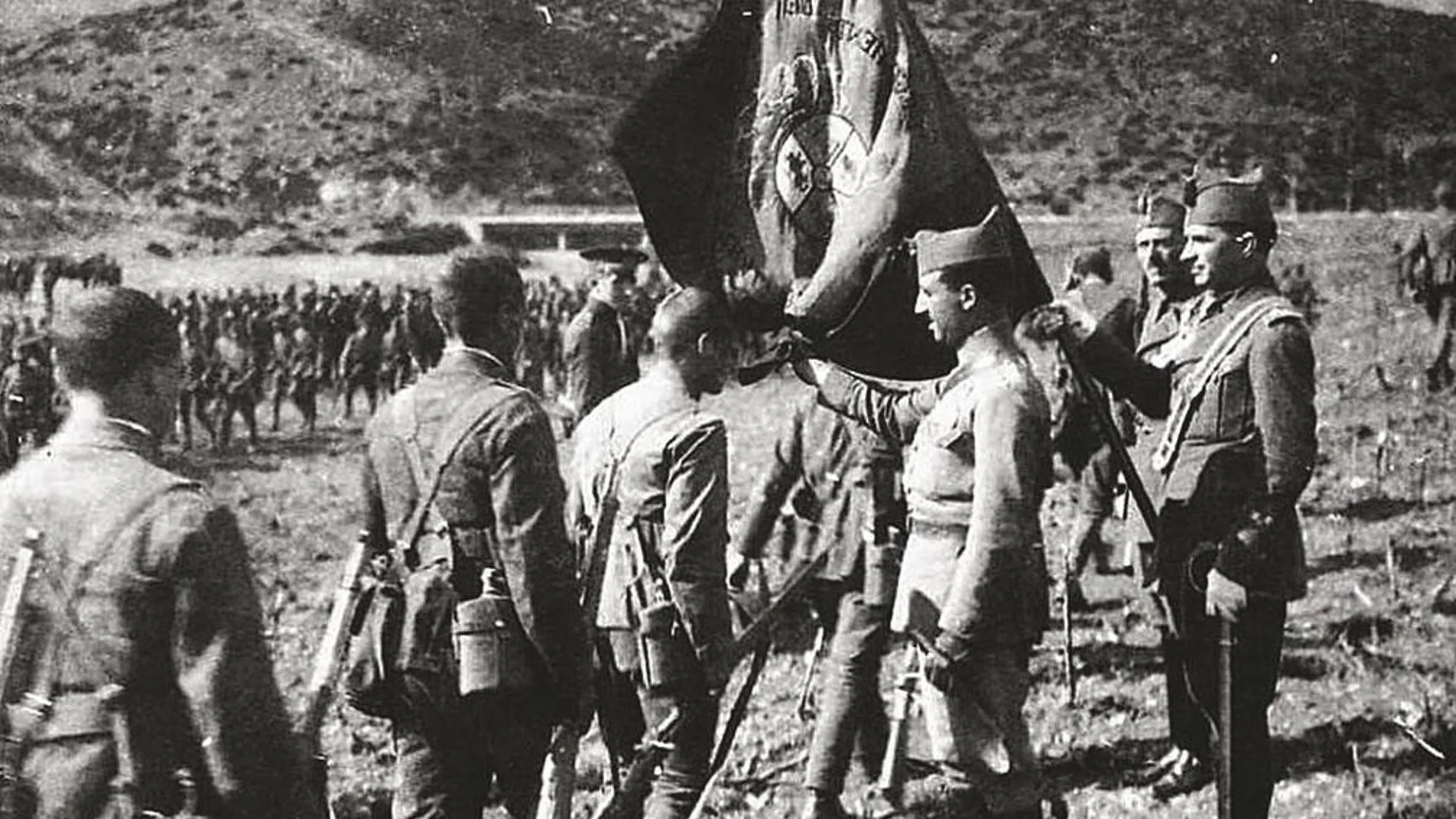 Primera jura de bandera de la Legión en octubre de 1920