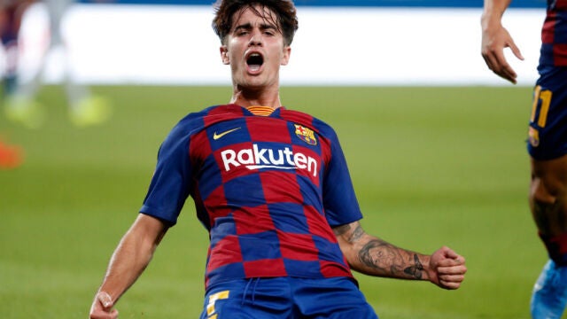 Álex Collado con el Barcelona.