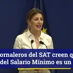 Los jornaleros del SAT creen un «engaño» la subida del salario mínimo de Sánchez