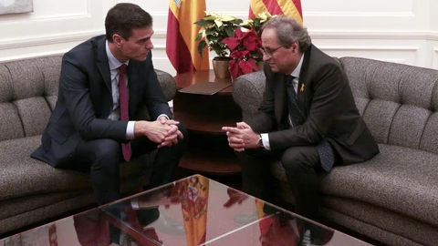 Pedro Sánchez, Presidente del Gobierno, y Joaquim Torra, President de la Generalitat, en Barcelona
