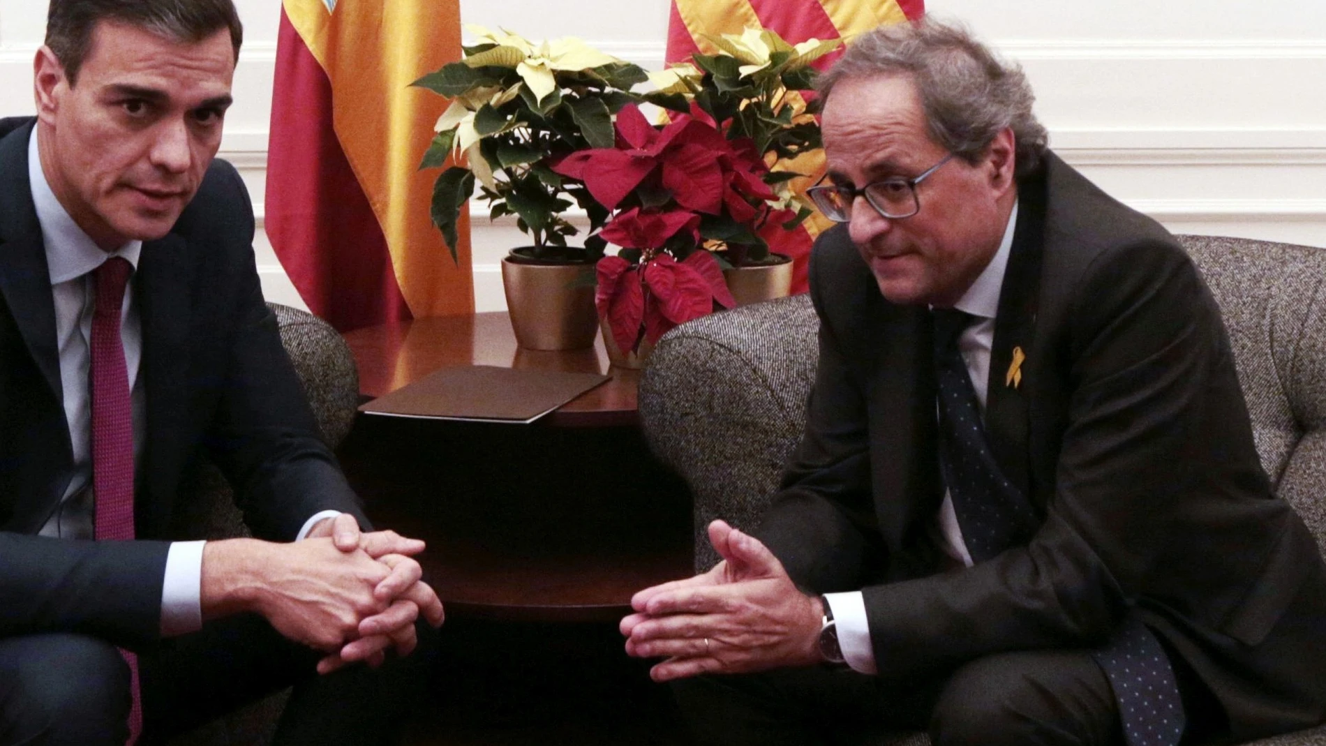 Pedro Sánchez, Presidente del Gobierno, y Joaquim Torra, President de la Generalitat, en Barcelona