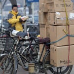 Bicicleta repartidora de Joyo, el compañero chino de Amazon