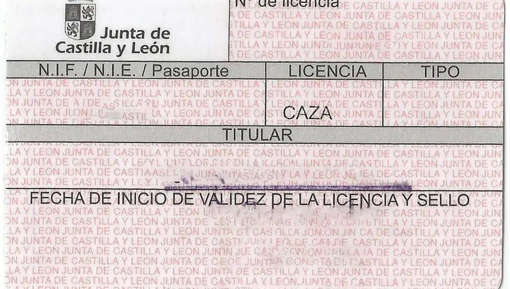 Licencia de caza de Castilla y León
