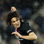 Edinson Cavani con el PSG.