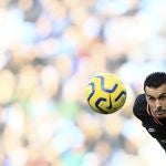 Pedro, en el último partido del Chelsea contra el Leicester