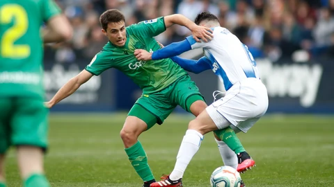 Ander Guevara con la Real Sociedad frente al Leganés.