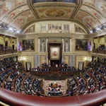 Vista general del hemiciclo del Congreso de los Diputados
