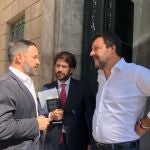 Santiago Abascal cuando se reunió con Mateo Salvini en el Senado italiano. TWITTER SANTIAGO ABASCAL (Foto de ARCHIVO)20/09/2019