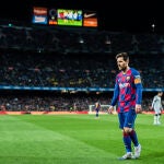 Messi, en el partido del Barcelona contra el Levante