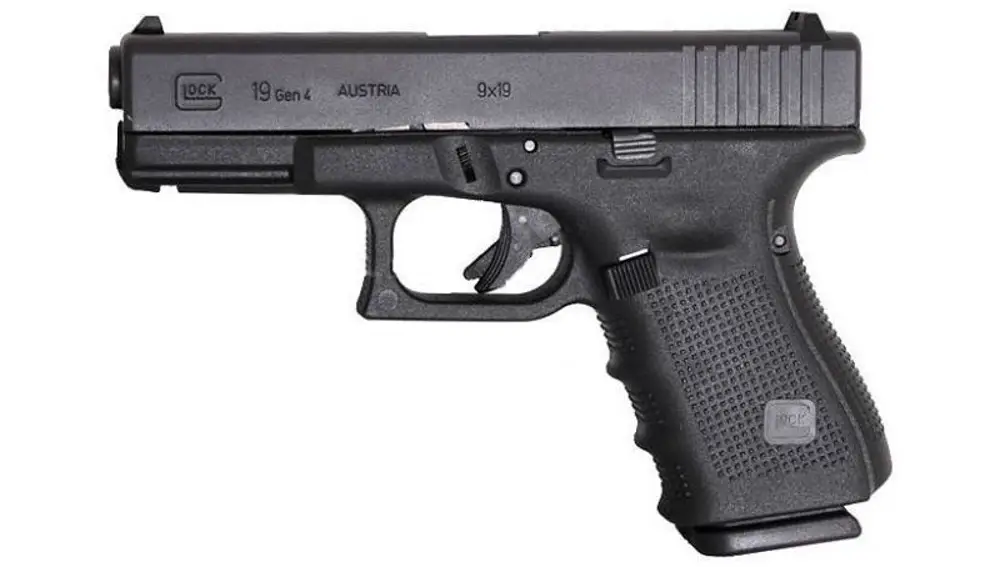 Imagen del arma encontrada. Una glock 19 semiautomática, cargada con 15 balas semihuecas