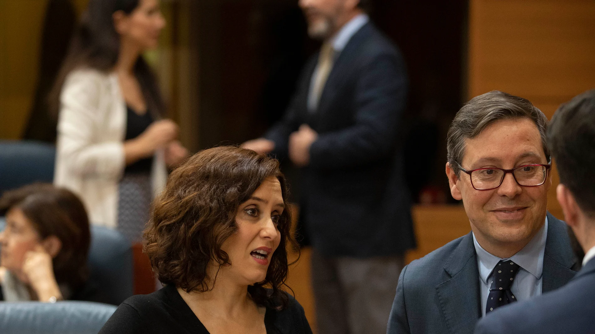Isabel Díaz Ayuso, hoy, en la Asamblea de Madrid
