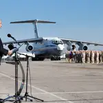 Vladimir Putin visita la base aérea de Hamimim en Siria el 11 de septiembre de 2017