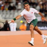 Federer, en su exhibición contra Nadal en CIudad del Cabo