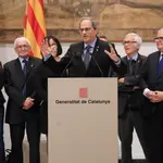 El presidente de la Generalitat, Quim Torra, comparece tras recibir a alcaldes de los Pirineos Orientales (Francia).JORDI BEDMAR - GENERALITAT (Foto de ARCHIVO)07/02/2018
