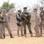 Soldados españoles tras un ejercicio con las FAMA.