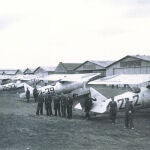 Aviones Breguet 19 en el aeródromo de León