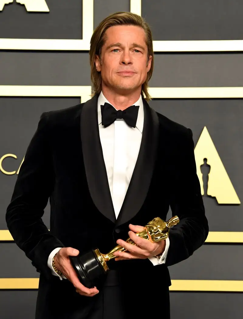 09 February 2020, US, Los Angeles: American actor Brad Pitt poses with his Best Supporting Actor Oscar Award for Once Upon A Time In Hollywood in the press room during the 92nd Academy Awards (Oscars) at the Dolby Theatre. Photo: Jennifer Graylock/PA Wire/dpa09/02/2020 ONLY FOR USE IN SPAIN